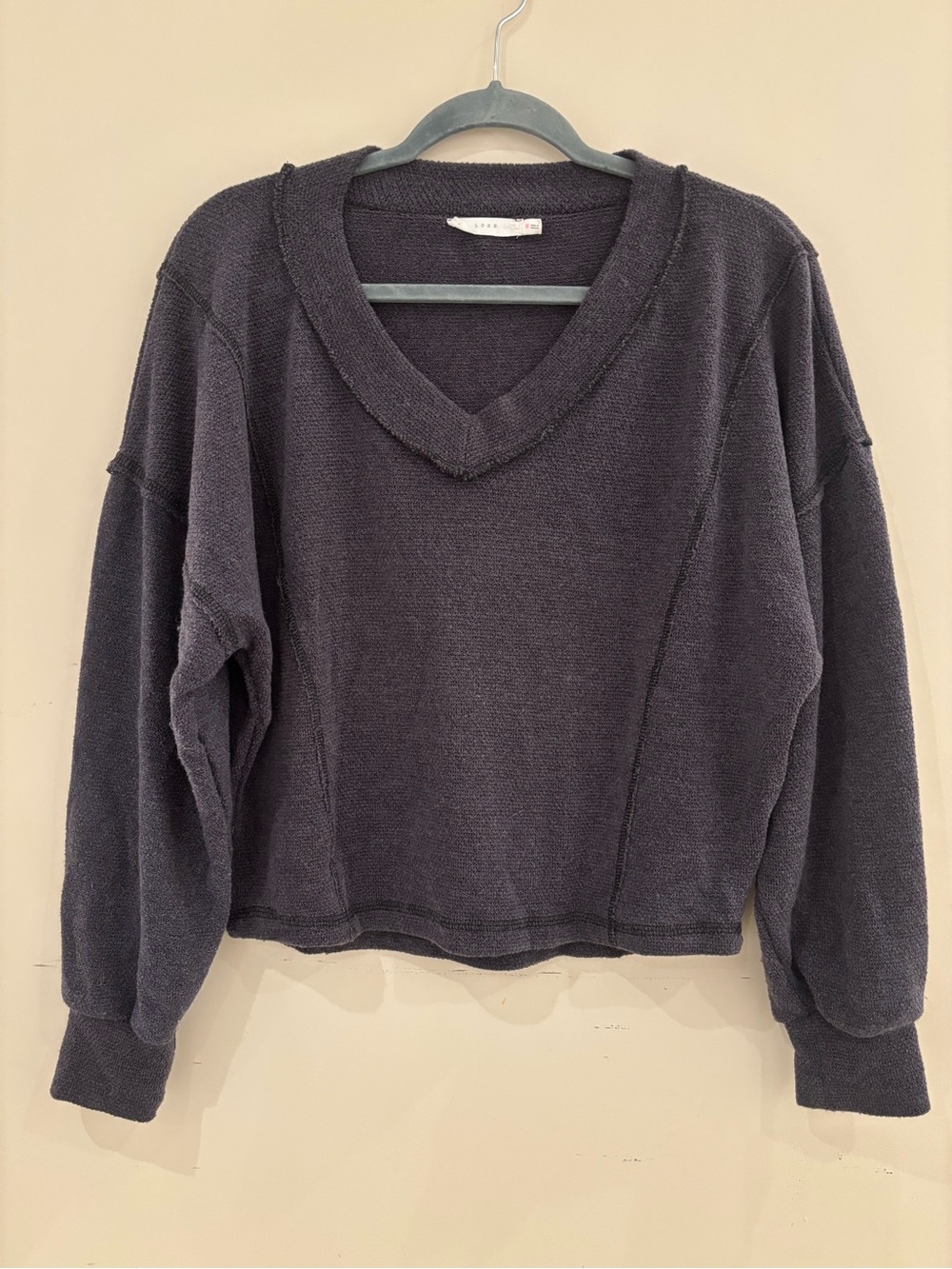 Lush Women's V-Neck Sweater - Dark Charcoal